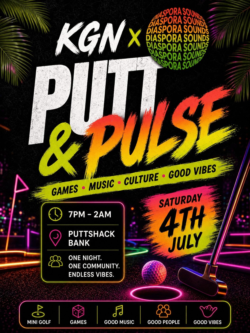 KGN x Diaspora Sounds: Putt & Pulse event image